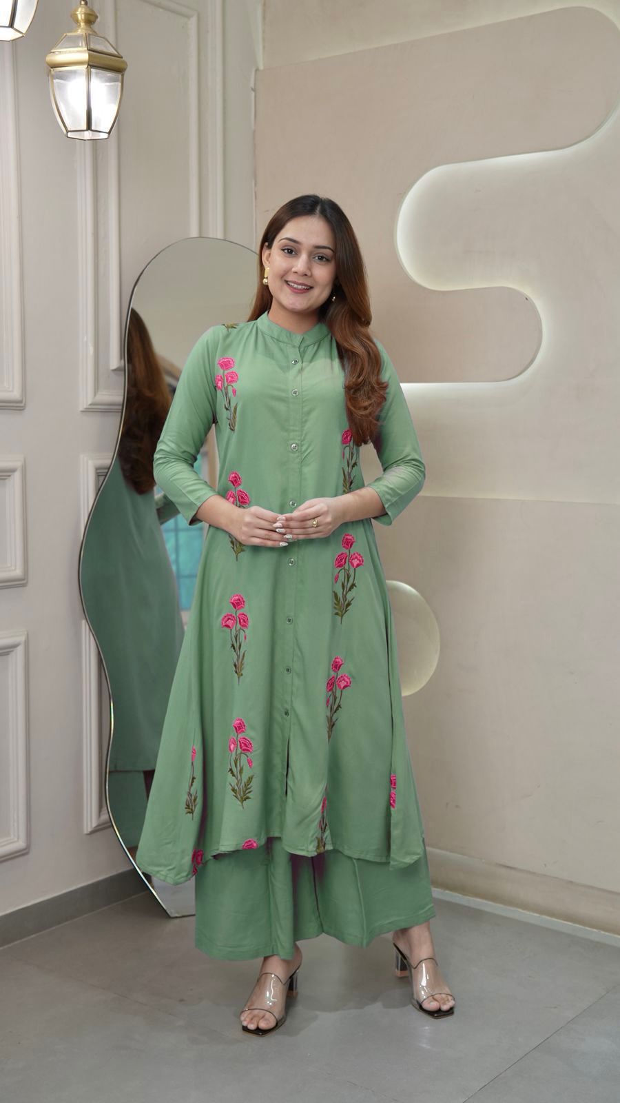 Maverick Fusion Long Flair Kurti Set